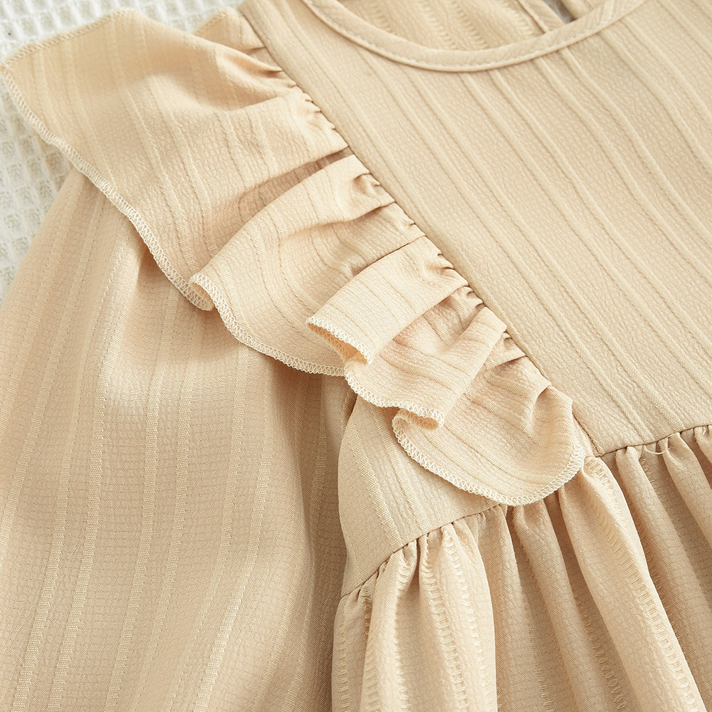 Girls' Long Sleeve Christmas Casual Dress