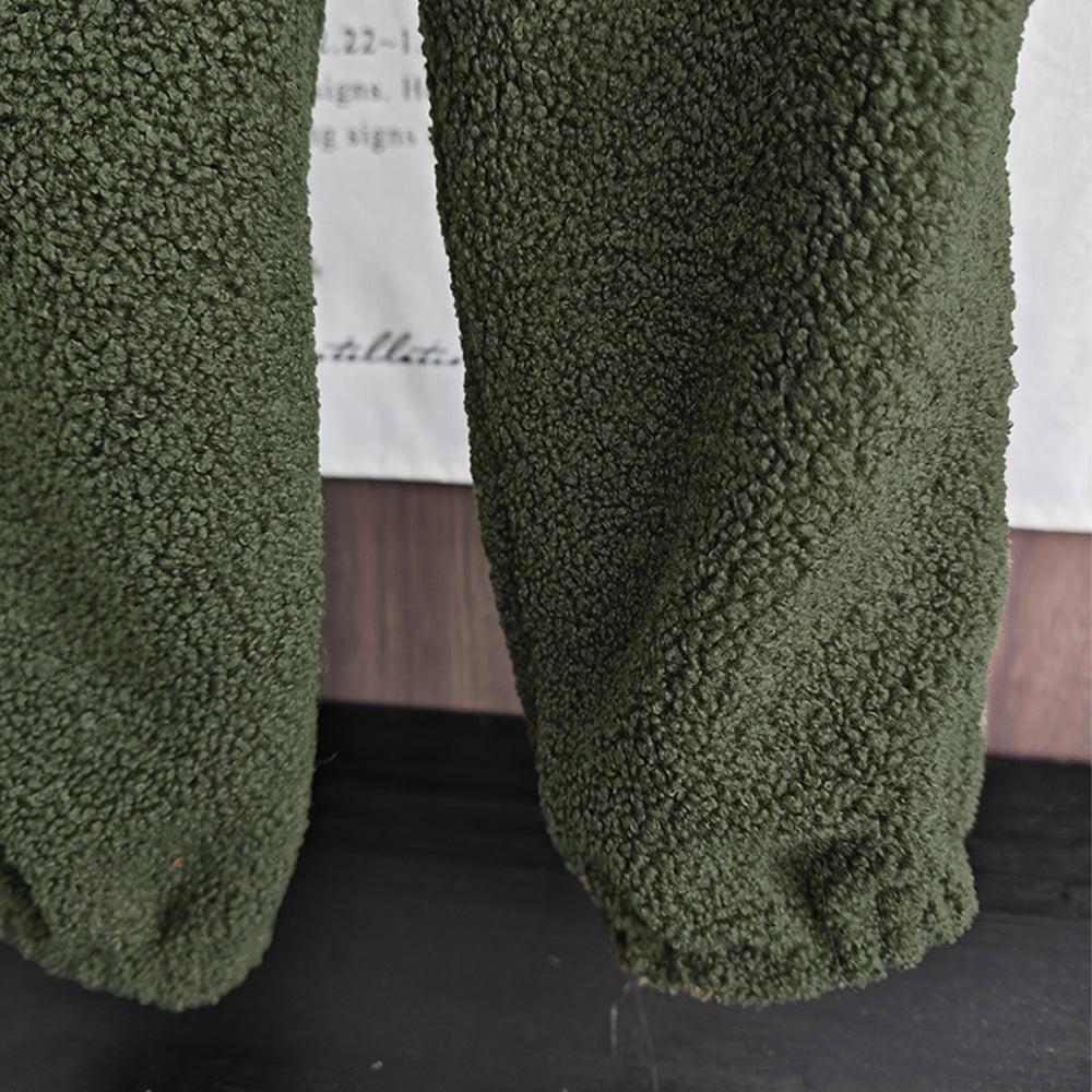 Letter Half Zip Top+Sweatpants Girls'&Boys Sports Set