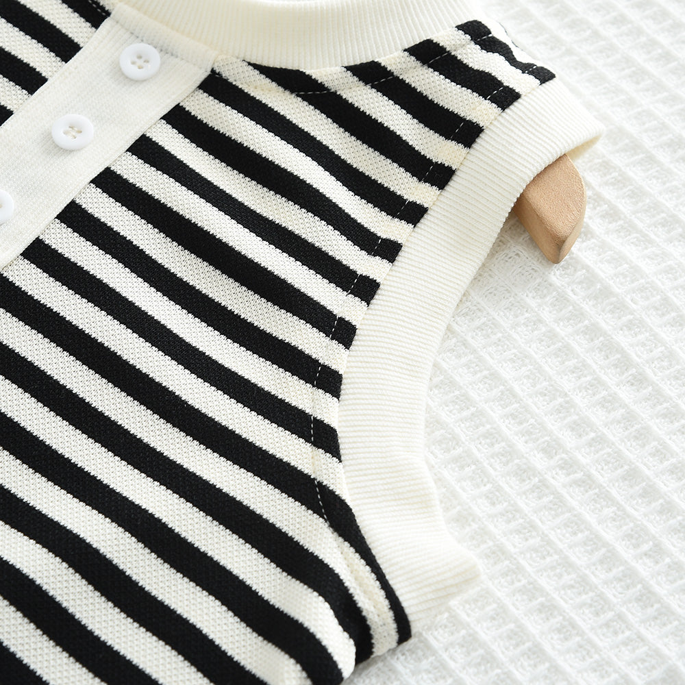 Girls' Striped Comfortable Casual Set