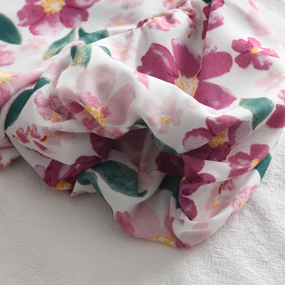 Girls' Floral Printing Vacation Dress