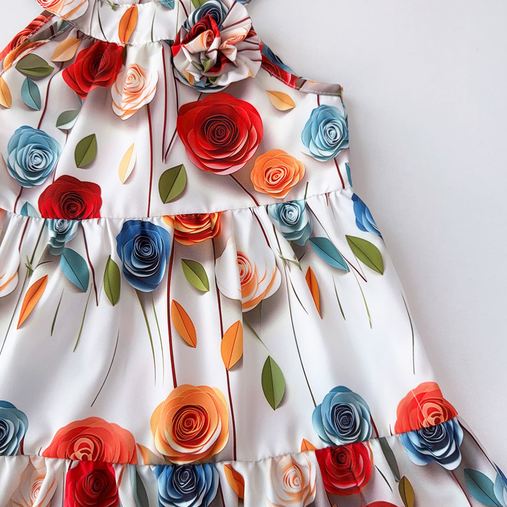 Girls' Colorful Flora Sun Dress