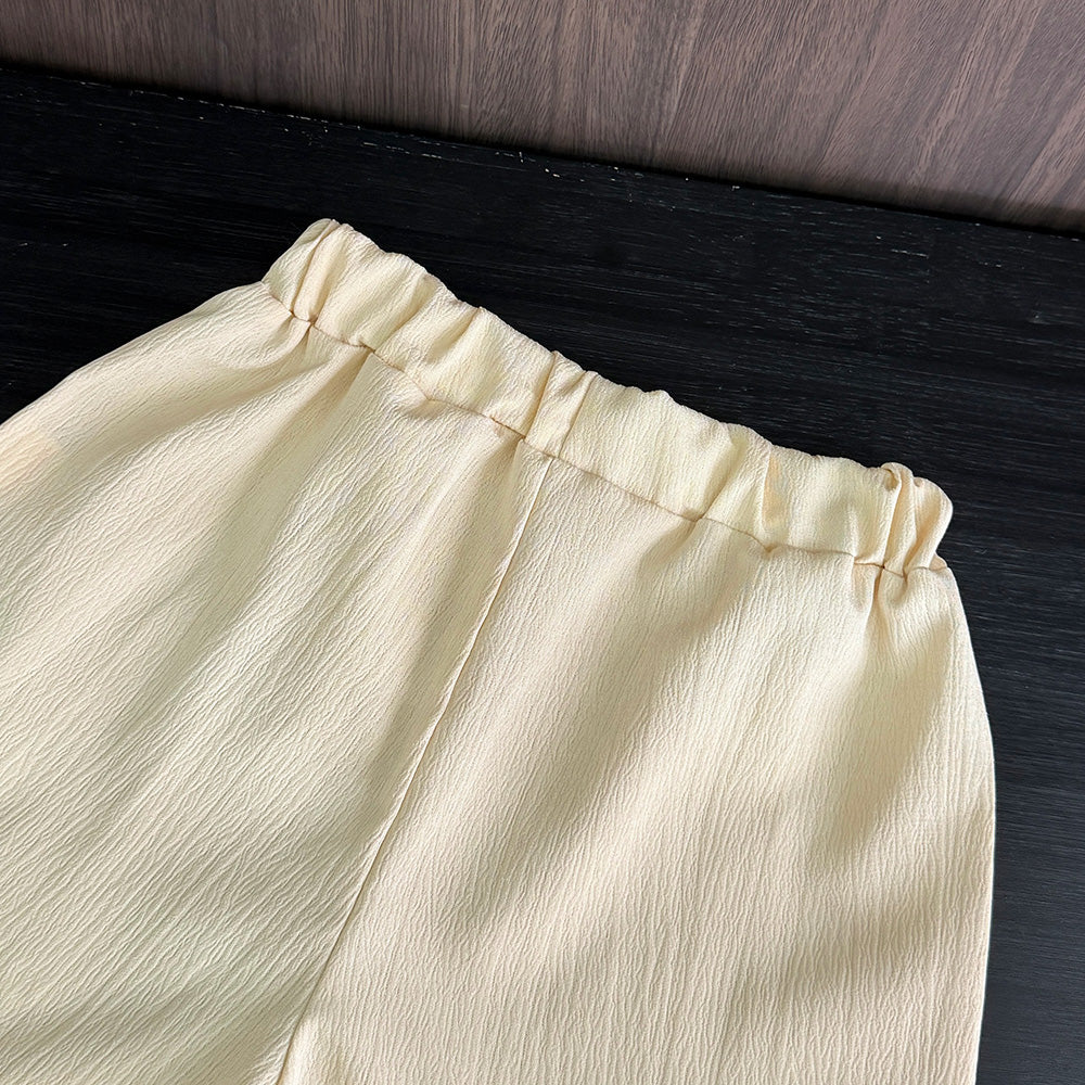 Girls' Bow-knot Top+shorts 2PCS Casual Set