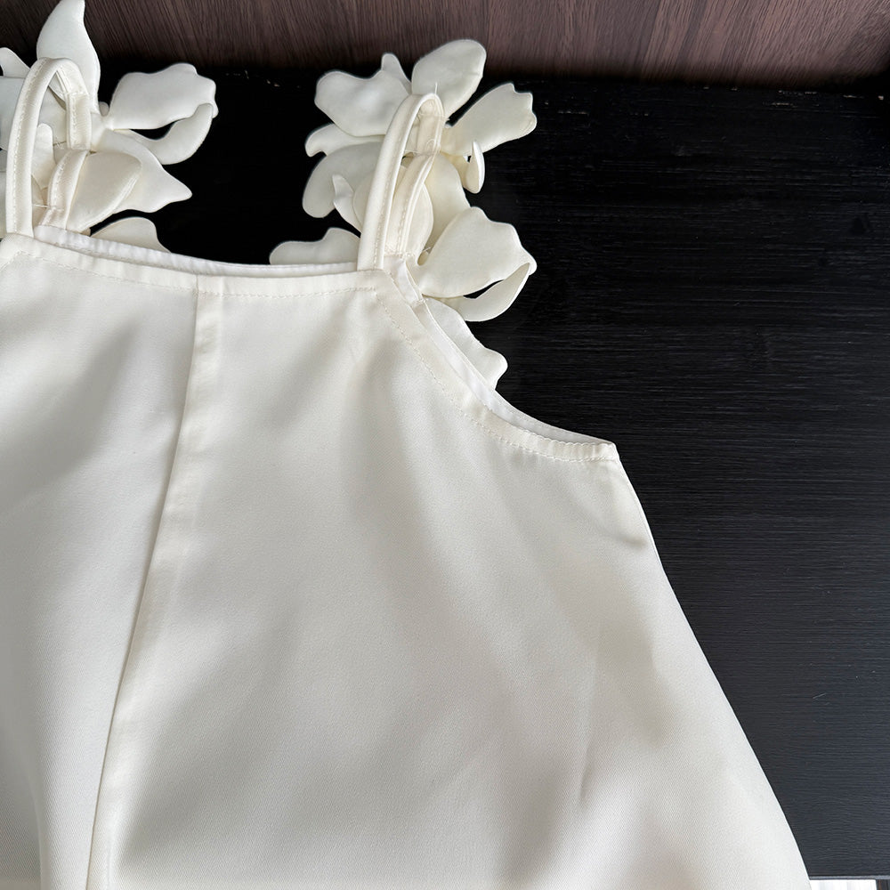 Girls' Floral Sleeve Sun Dress