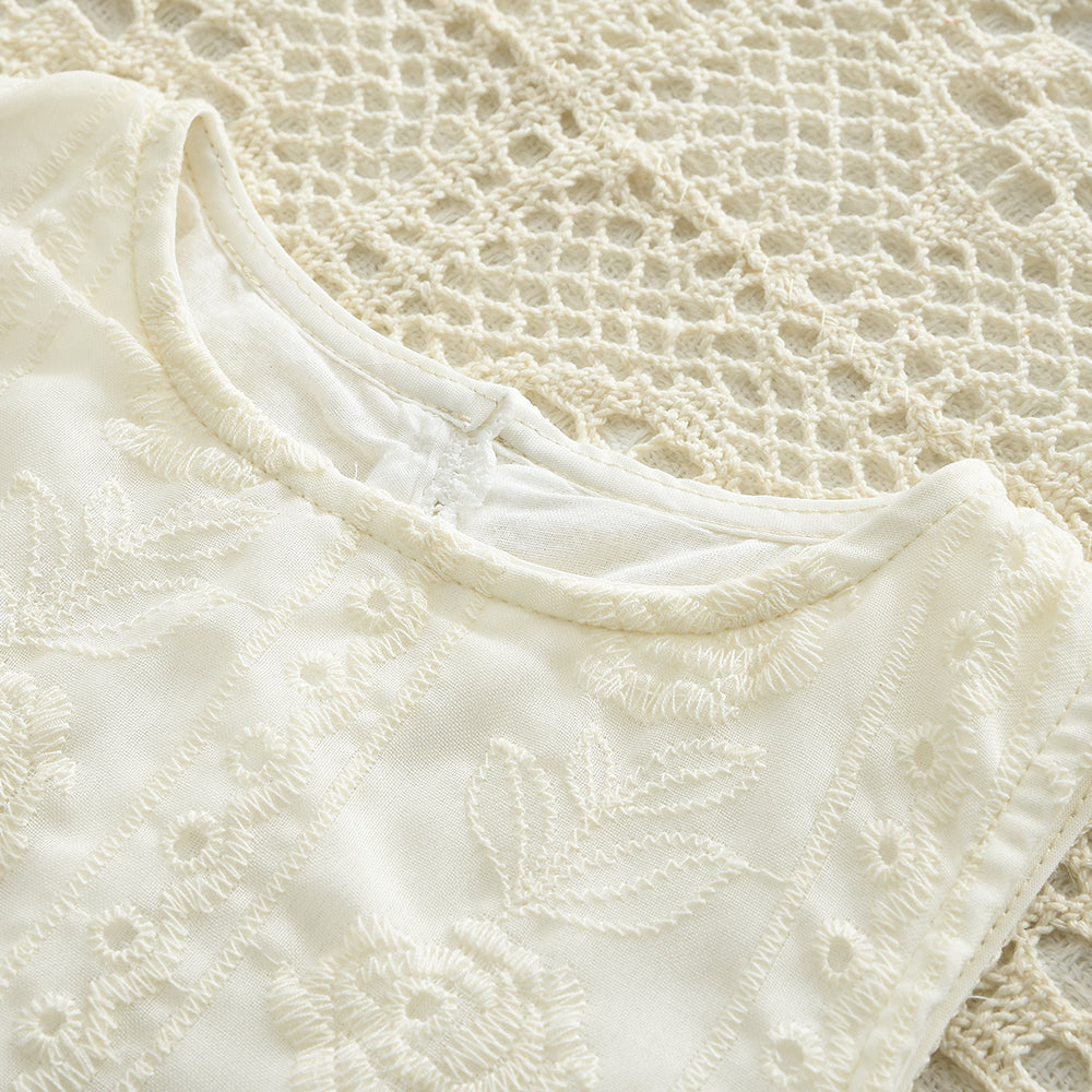 Girls' Floral Embroidery Lace Princess Set