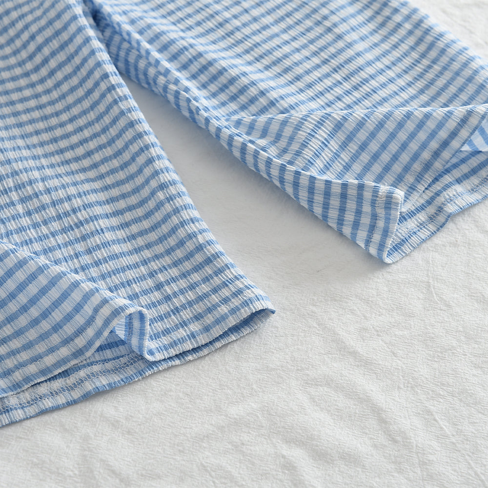 Girls' Strips Ruffle Loose Style Casual Set