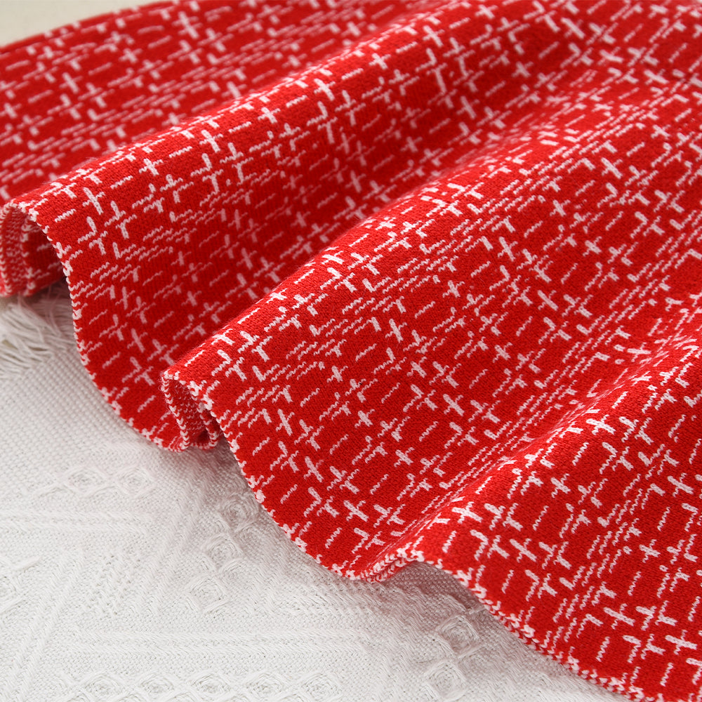 Girls' Plaid Pattern Knitted Cardigan+Skirt 2pcs Set