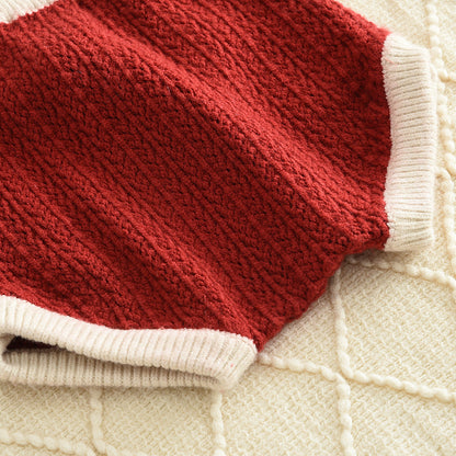 Girls' Christmas Knitted Top+Shorts Baby Set
