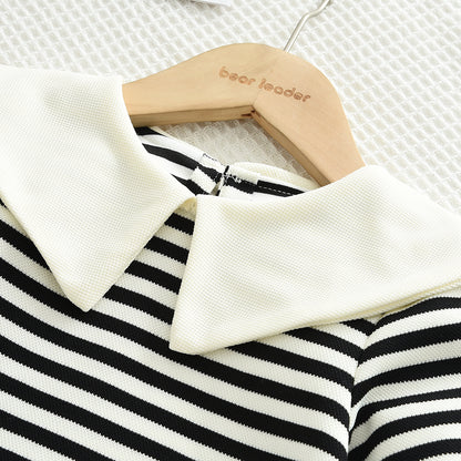 Girls' Stripes Cute Casual Set