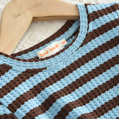 Girls' Contrast Colors Stripes Set