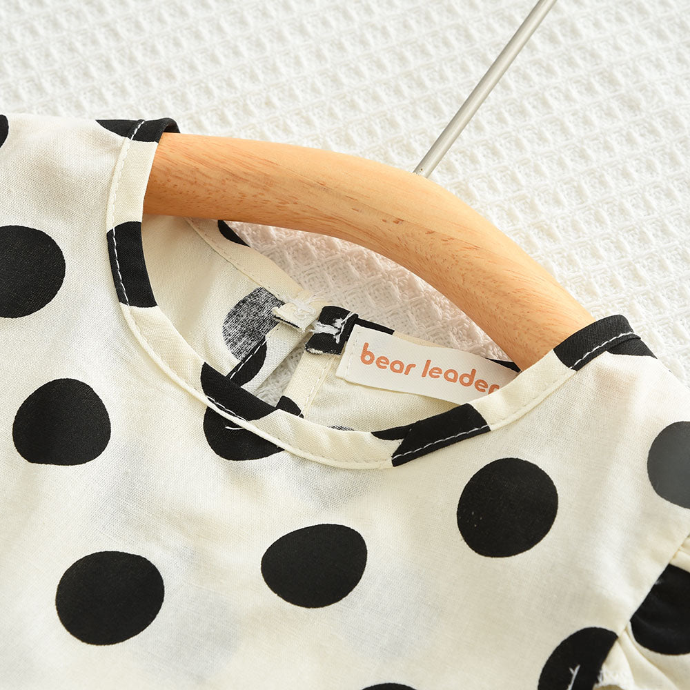 Girls' Organic Cotton Classic Polka Dot Set