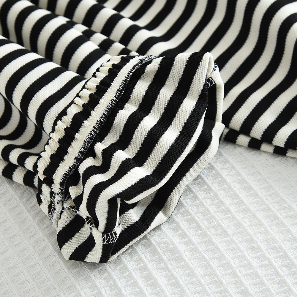 Girls' Striped Comfortable Casual Set