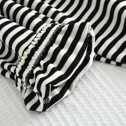 Girls' Striped Comfortable Casual Set