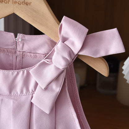 Bow Sun-Top+Shorts 3-8 Years Girls' Summer Set