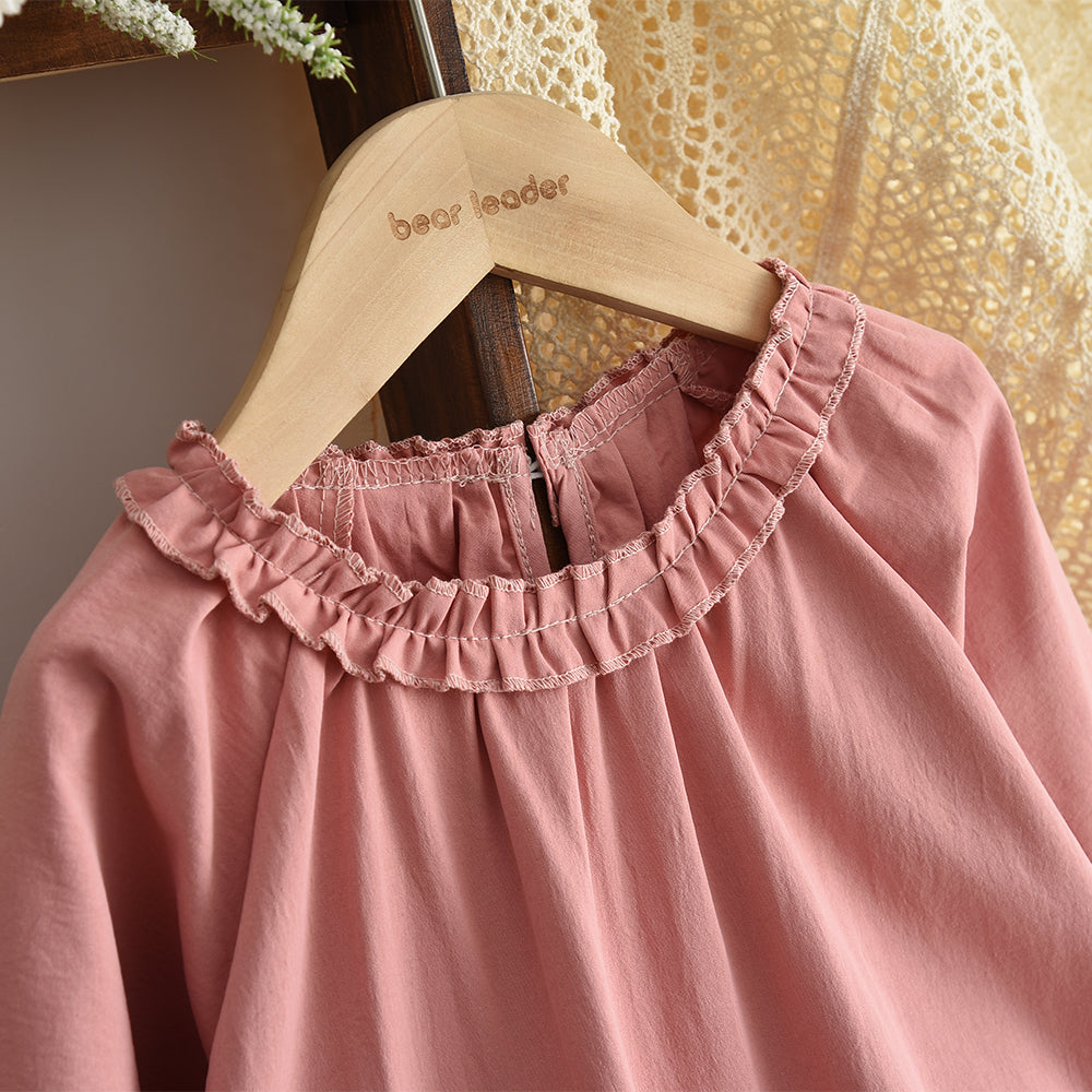 Girls' Long Sleeve Ruffle Casual Set