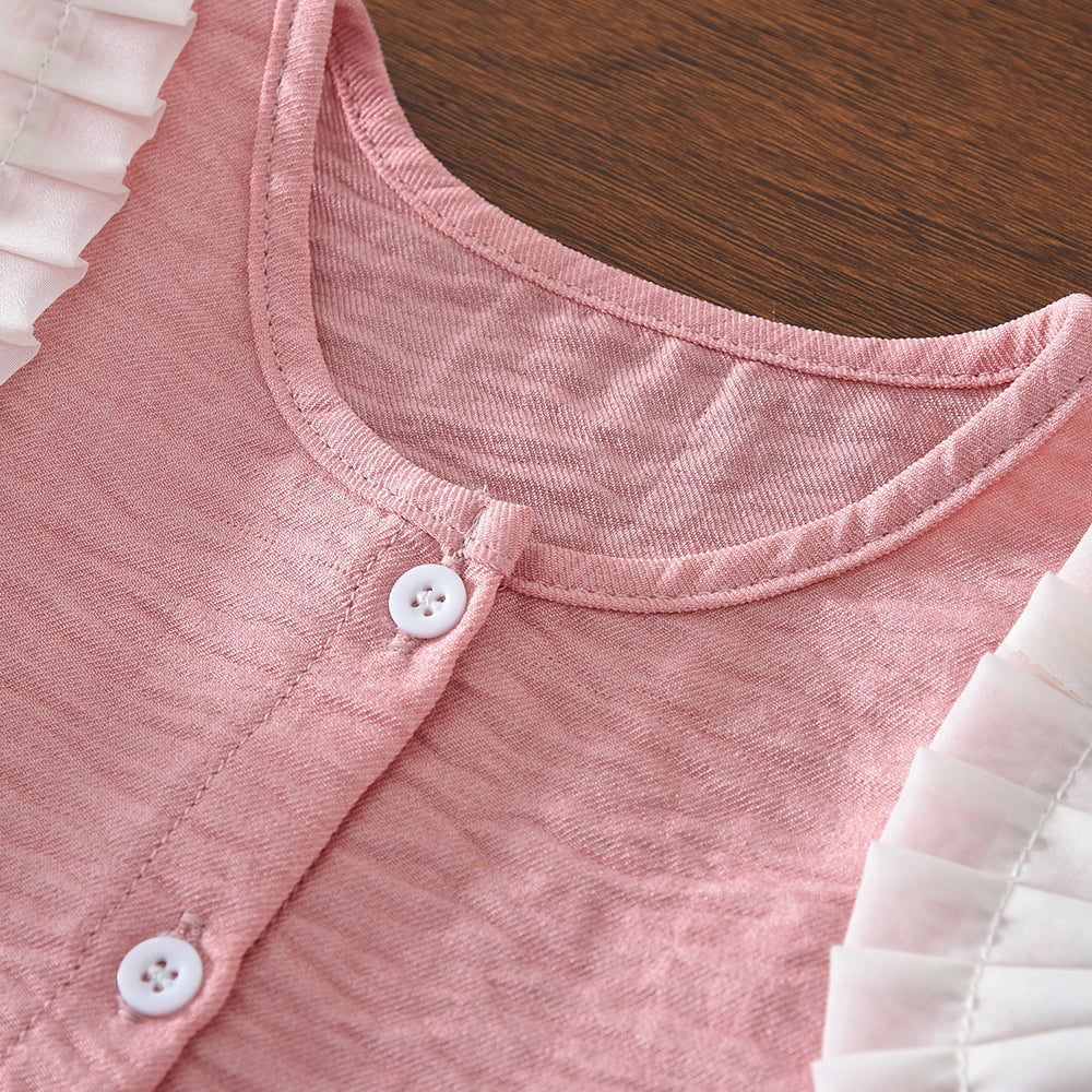 Ruffle Vest+Pants 2pcs Girls' Cute Summer Casual Set
