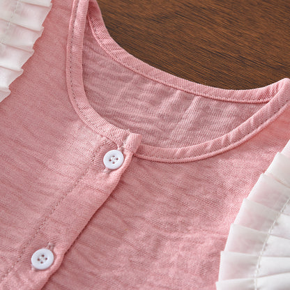 Ruffle Vest+Pants 2pcs Girls' Cute Summer Casual Set
