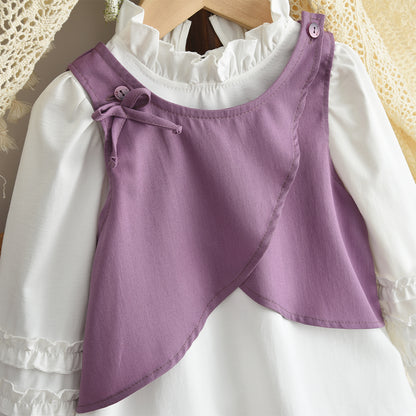 Girls' Blouse+Vest+Trousers 3pcs Fashion Set