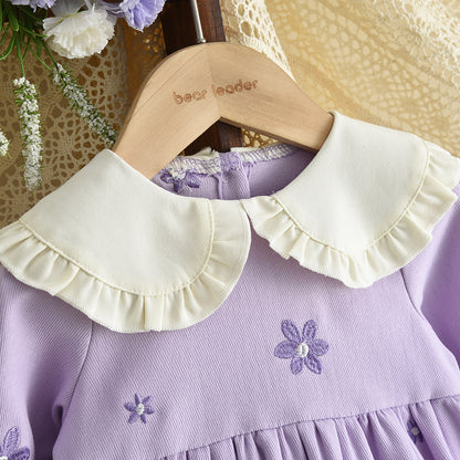 Peter Pan Collar Embroidery Cute Baby Dress