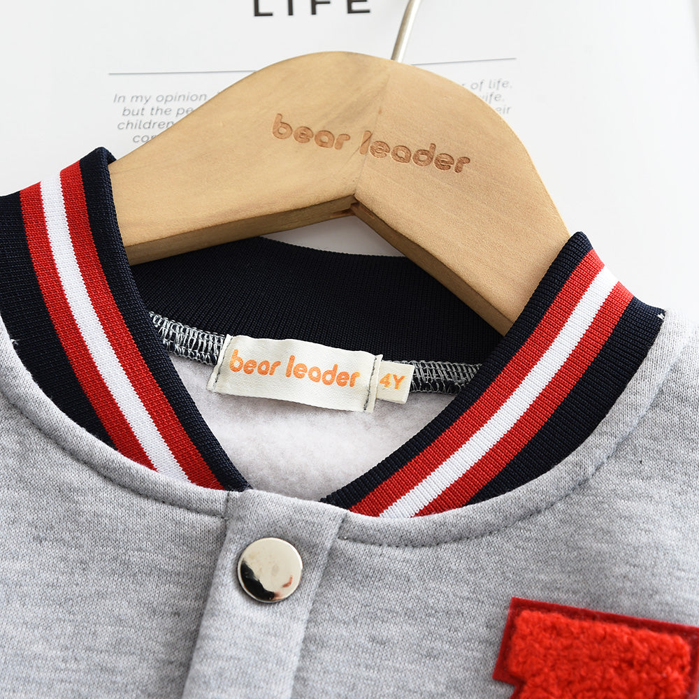 Girls' Letter Casual Coat Baseball Uniform