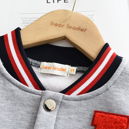 Girls' Letter Casual Coat Baseball Uniform