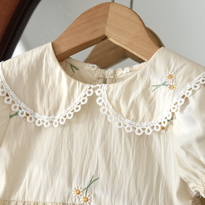 Daisy Embroidery Baby Outfit Cute Baby Girls' Dress