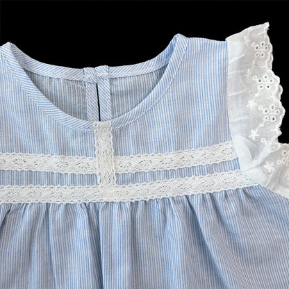 Girls' Lace Top+Trousers Kids Cute Set