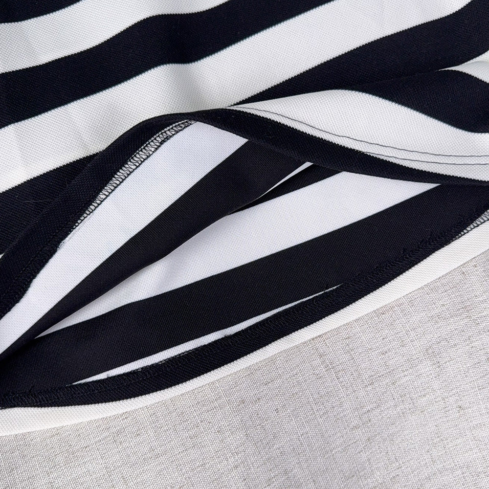 Girls' Classic Black&white Stripes Dress