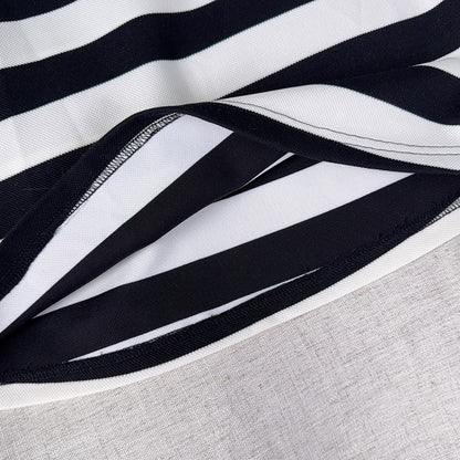Girls' Classic Black&white Stripes Dress