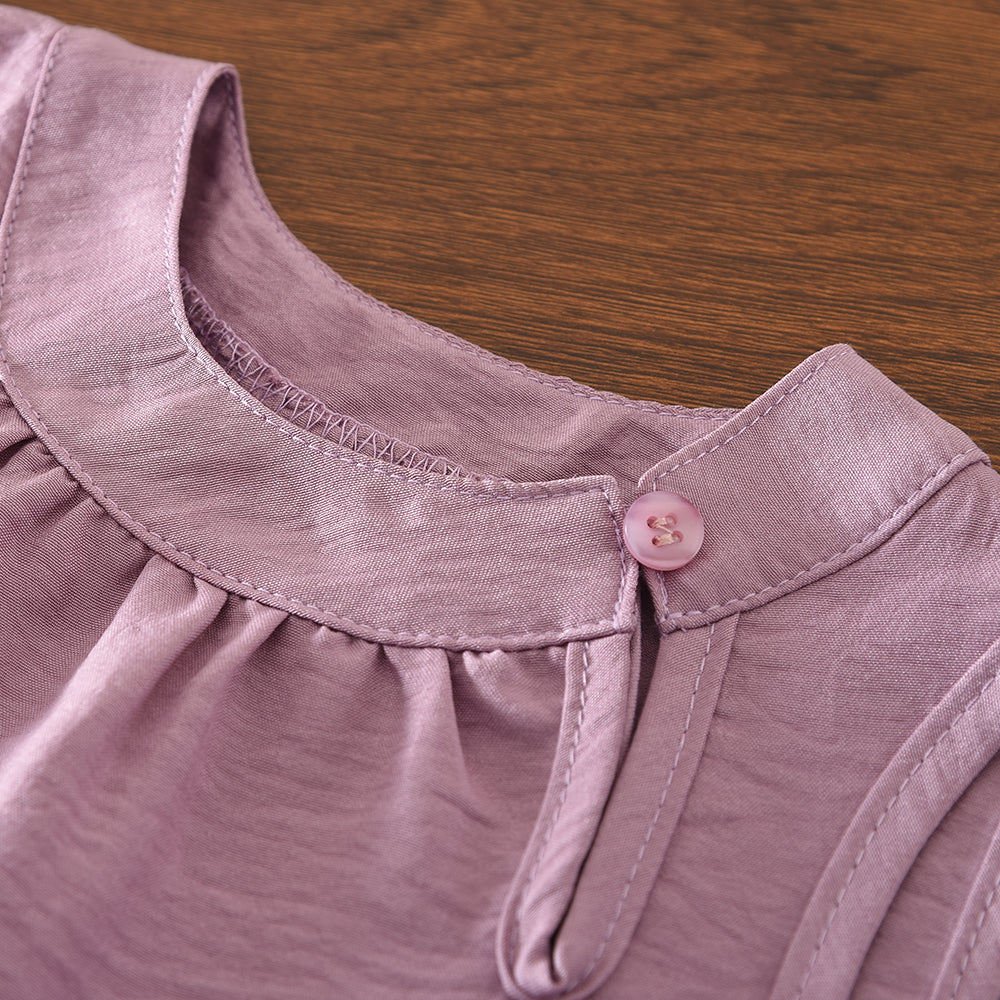 Sleeveless Ruffle Shirt+Lettuce Trim Pants Girls' Summer Fashion Set