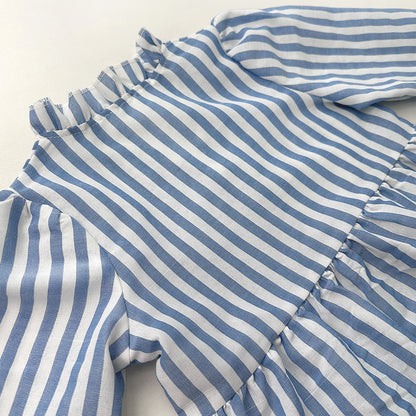 Girls' Vertical Stripes Fashion Outfit Street Dress