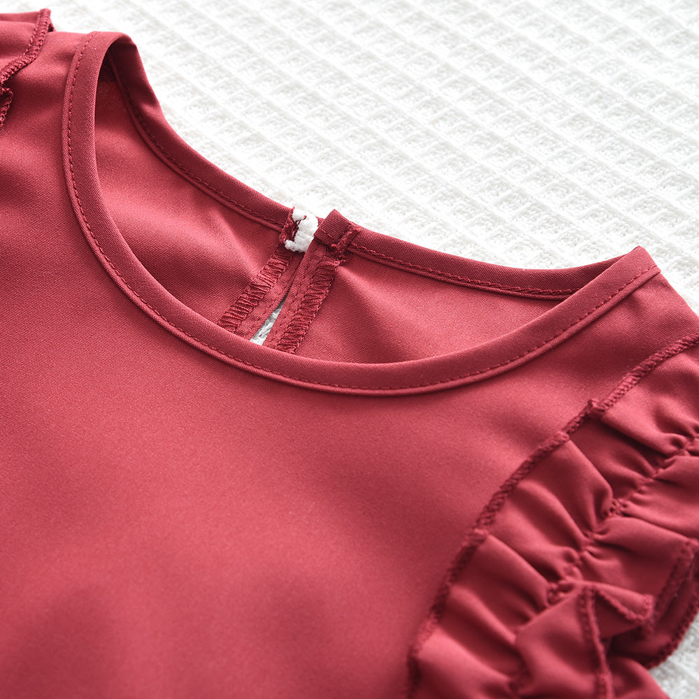Girls' Ruffle Elegant Vintage Dress