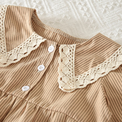 Baby Girls' Long Sleeve Lace Jumpsuit