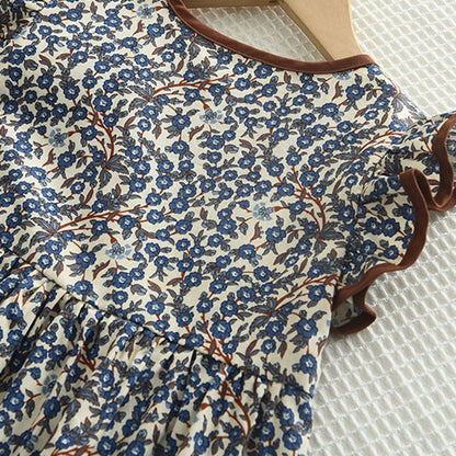 Girls' Ethnic Style Printing Casual Dress
