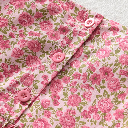 Girls' Floral Printing Casual Dress