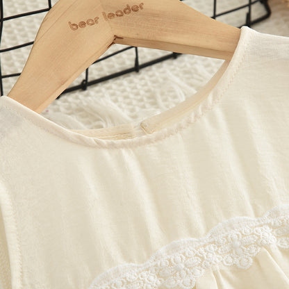 Girls' Lace Patchwork Cake Dress