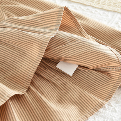 Stripes Bow Blouse+Trousers Girls' Stylish 2pcs Set