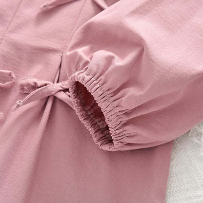 Girls' Long Sleeve Bow-knot Casual Set