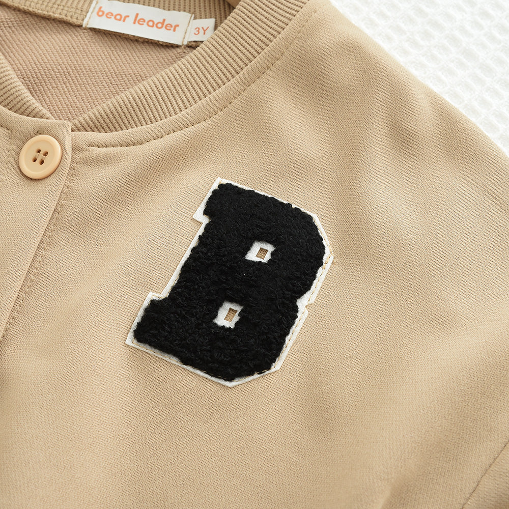 Girls' Letter Sleeve Casual Set
