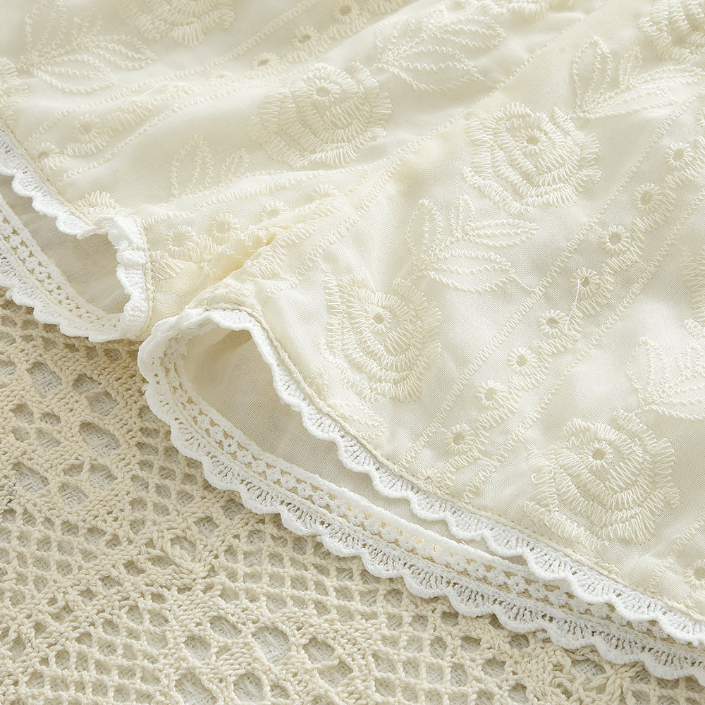 Girls' Floral Embroidery Lace Princess Set