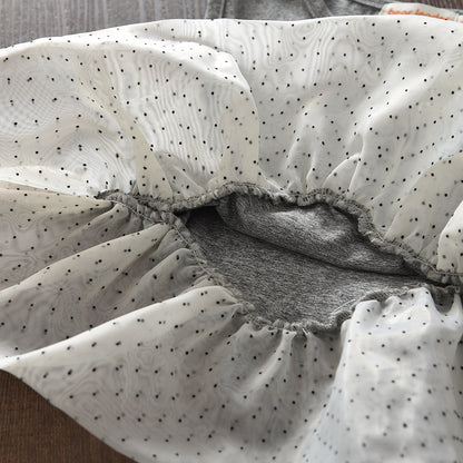 Polka Dots Ruffle Sleeveless Top+Flared Trousers Girls' Fashion Set