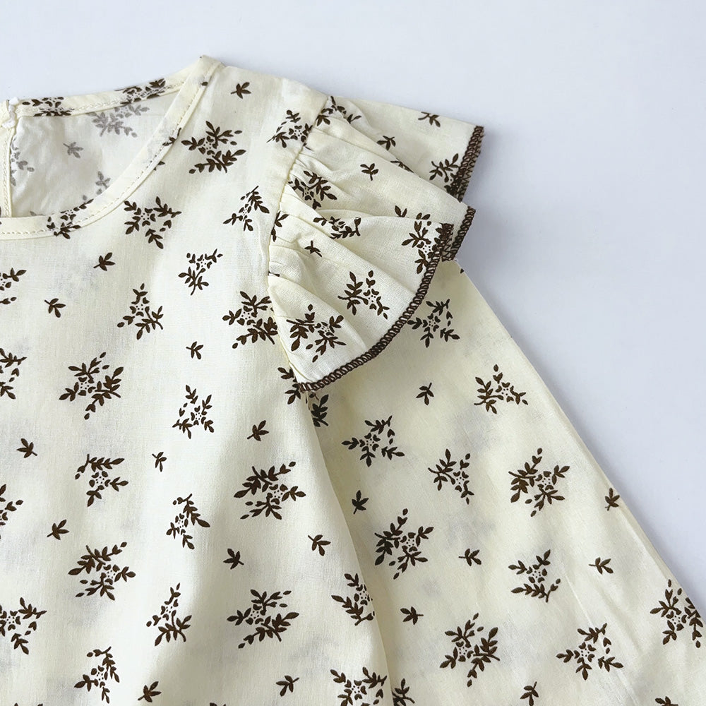 Girls' Long Sleeve Printing Cotton Blouse