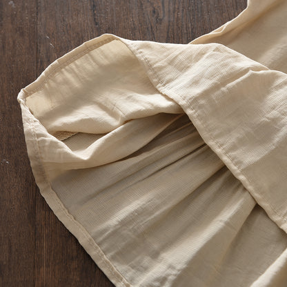 Lace Ruffle Sleeveless Top+Stripes Wide Leg Pants Girls' Elegant Set