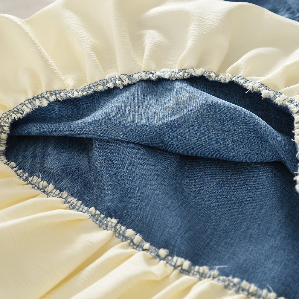 Bow Ruffle Sleeveless Vest+Trousers Girls' 2pcs Fashion Set