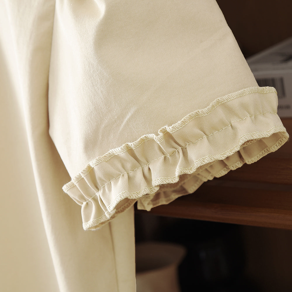 Girls' Ruffle T-shirt+Pant Casual Set