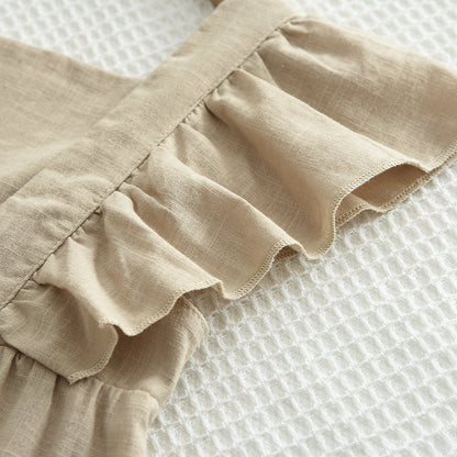 Girls' Jumpsuits 100% Cotton Ruffle Rompers Outfit