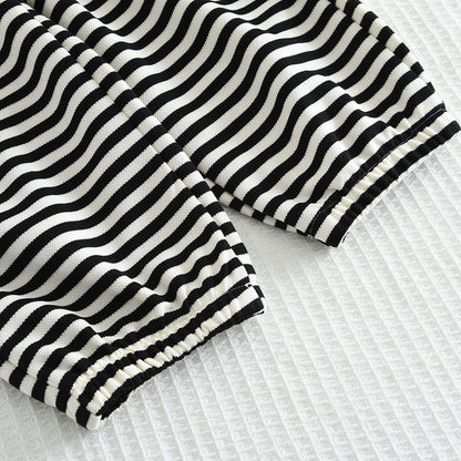 Girls' Striped Comfortable Casual Set