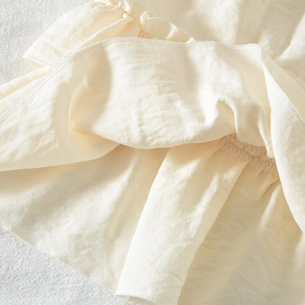 3-8 Year Girls' Ruffle Shirt Vest Wide Leg Pants Elegant Set