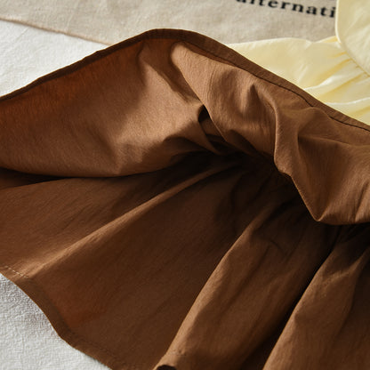 Cute Bow Sun-top Ruffle Shorts Girls' Set