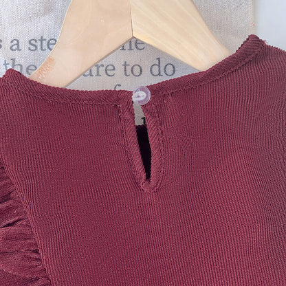 Girls' Ruffle Long Sleeve Casual Dress