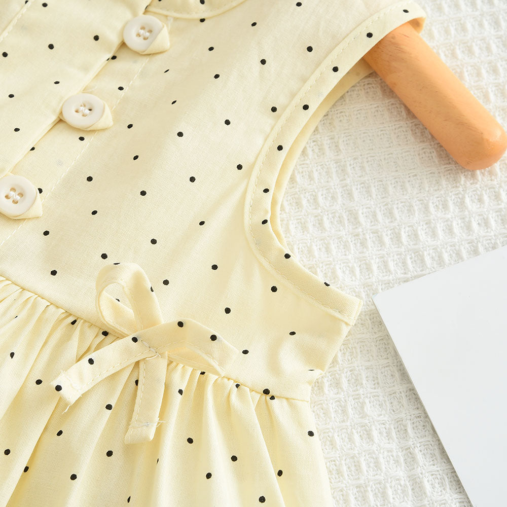 Girls' Dots Printing Bow-knot Elegant Set